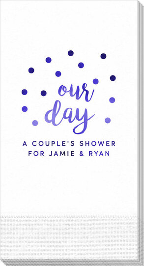 Confetti Dots Our Day Guest Towels